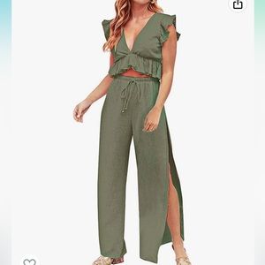 Cropped two piece set